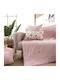 Teoran Bari Armchair Throw Chenille 180x150cm Pink