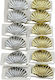 Clame De Păr Scoică Mini Oglindă Aurii Argintii 12 Bucăți Hair Clip Shell Small Mirror In Gold Silver 12pcs A16011