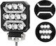 LED Прожектор Slim 10-30 Volt Висока Мощност 15W Бял 101mm X 101mm X 37mm IP68