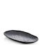 Yuk Yuk Servierplatte Oval Melamin Schwarz 24x14cm