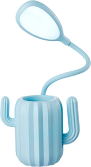 Techkidz Pencil Cup Led Lighting Flexible Stem Cactus Model Blue