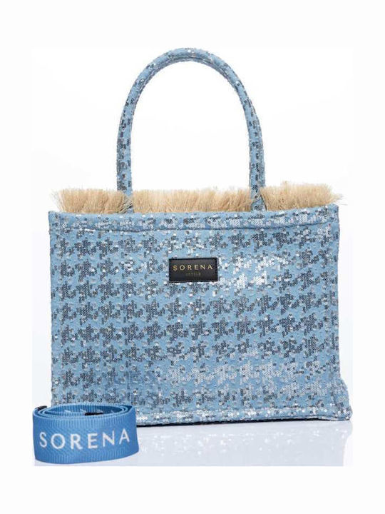 Fabric Women's Tote Handbag Blue