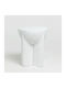 Round Side Table Lithos Handle White 36.5x36.5x46.5 cm