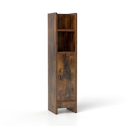Costway Bathroom Cabinet 20x18x80cm Brown JV12885CF