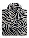 Kentia Zulu Bathrobe with Collar Ecru-Black 500gsm