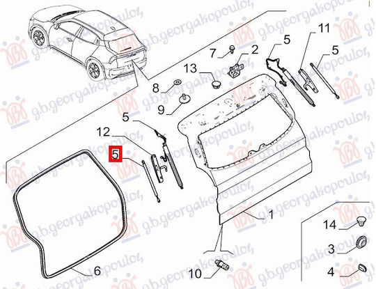 Амортисьор За Багажник Гнезно Alfa Romeo Junior 24 50572678 Ляв 1 Бр