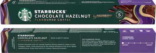 Starbucks Capsule Ciocolată Alune de Pădure Compatibile cu Mașină Nespresso 10buc