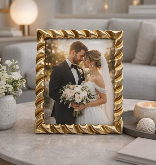 Karvounis Polyresin Photo Frame with Gold Frame