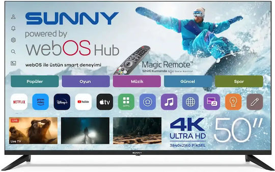 Sunny Smart Fernseher 50 Zoll 4K Ultra HD LED SN50UPRL HDR (2025)