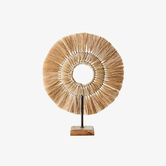 Decorative Accra Handmade Straw Wooden Base Pghd0117