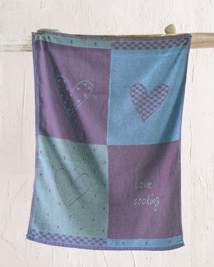 Rythmos Love Küchentuch in Blau Farbe 50x70cm