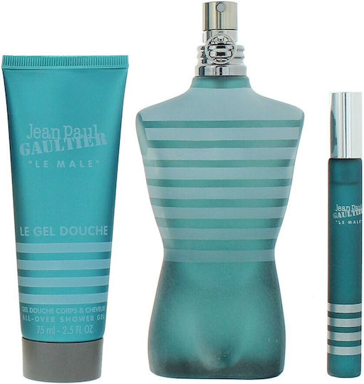 Jean Paul Gaultier Set Le Male Eau De Toilette Men 125 Ml + Le Male Eau De Toilette Men 10 Ml + Le Male Cleansing Shower Gel All Skin Types 75 Ml