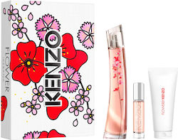Kenzo Set Flower Ikebana Eau De Parfum Women 75 Ml + Flower Ikebana Eau De Parfum Women 10 Ml + Flower Ikebana Hydrating Body Lotion 75 Ml