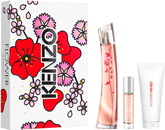 Kenzo Set De Parfumuri Flower Ikebana Eau De Parfum Pentru Femei 75 Ml + Flower Ikebana Eau De Parfum Pentru Femei 10 Ml + Flower Ikebana Loțiune De Corp Hidratantă 75 Ml