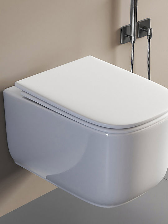 Vinci Λεκάνη Κρεμαστή με Slim Κάλυμμα Soft Close Λευκή Vinci Λεκάνη Κρεμαστή με Slim Κάλυμμα Soft Close Λευκή