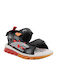 Kids' Sandals with Hoop & Loop Closure and Lights Black