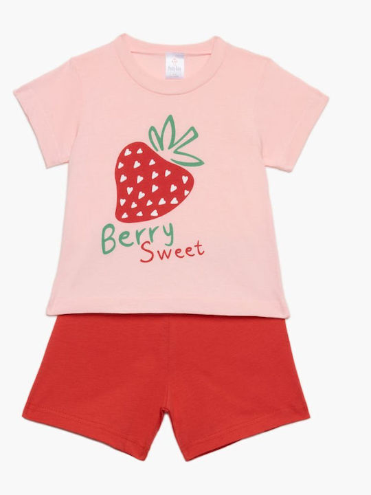 Pretty Baby Pijamale Copii Vara Bumbăcăroase Roze