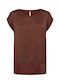 Women's Satin Brown Blouse