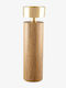 Phos & Gaia Wooden Candle Holder In Bronze Colour