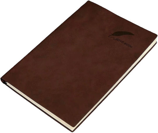 Starrydrip Notebook A5 100 Sheets with Rubber Band and Brown Pen Case