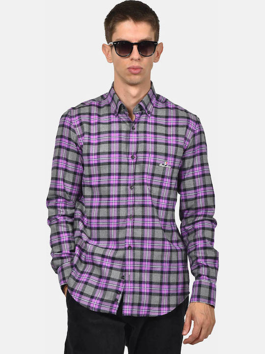 Berto Lucci Long Sleeve Cotton Shirt in Regular...