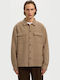 Μακρυμάνικo Λινό Overshirt Caribou(καφέ)