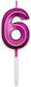 Κερί Prestige Fuxia Metal 9 Cm Νούμερο 6