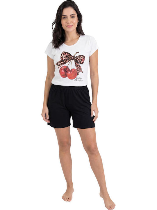 Nina Club Summer Women's Pyjama Set Cotton White