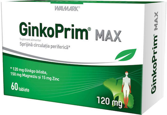 Walmark Ginkoprim Max 120mg 120mg Добавка за Памет и Концентрация 30 Таблетки 30 Капсули