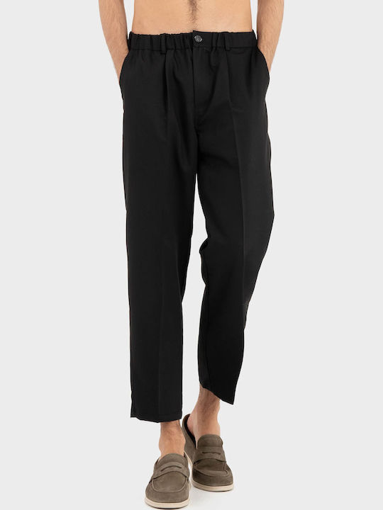 Παντελόνι Ελαστικό σε Tapered Γραμμή Black