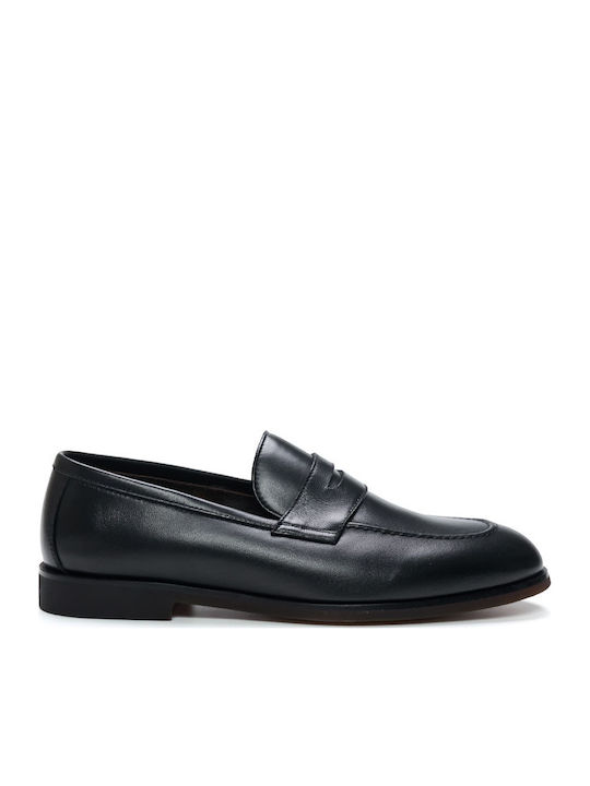 Henderson Leather Men's Loafers in Black Colour