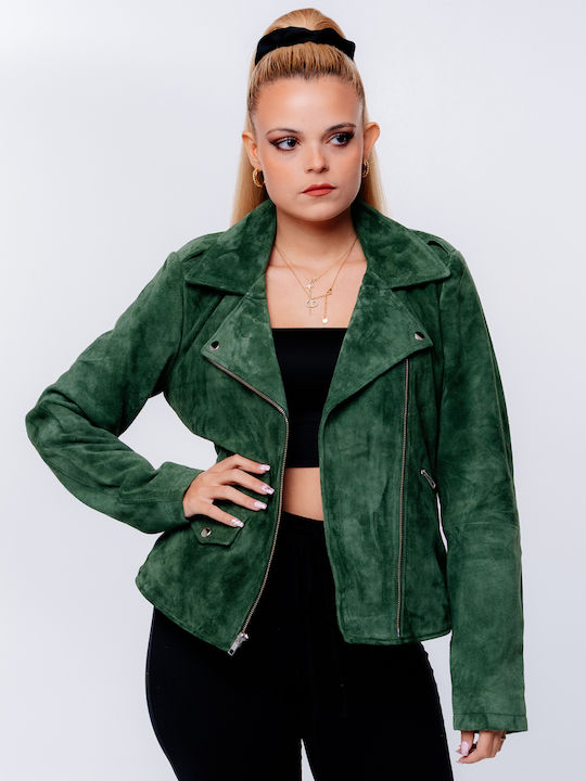 Chic & Clicks Suede Γυναικείο Μπουφάν για Χειμώ...