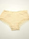 Cotton Women's Boxer with Lace Beige