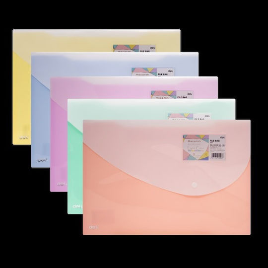 Deli Φακελος Κουμπι Pp 35x25cm Macaron E5506 Ασσορτι