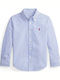 Kids Striped Long-Sleeved Light Blue Shirt