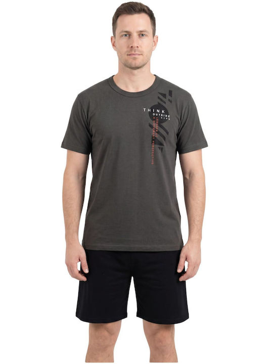 Nina Club Summer Men's Cotton Pyjamas Anthracite