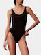 One Piece Swimsuit with Removable Padding Black