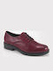 Leather Women's Oxfords In Burgundy Colour