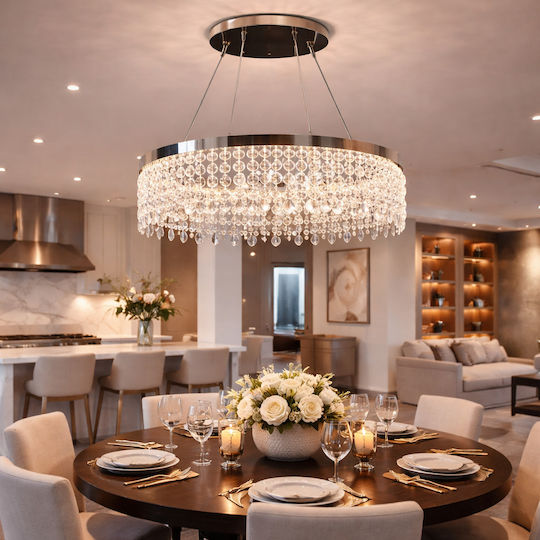 Alista Home LED Lumini Suspendate Argintii 50x120cm Alista Home LED Lumini Suspendate Argintii 50x120cm