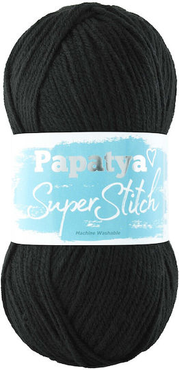 Papatya Νήμα Πλεξίματος Ακρυλικό Μαύρο 200m 100gr