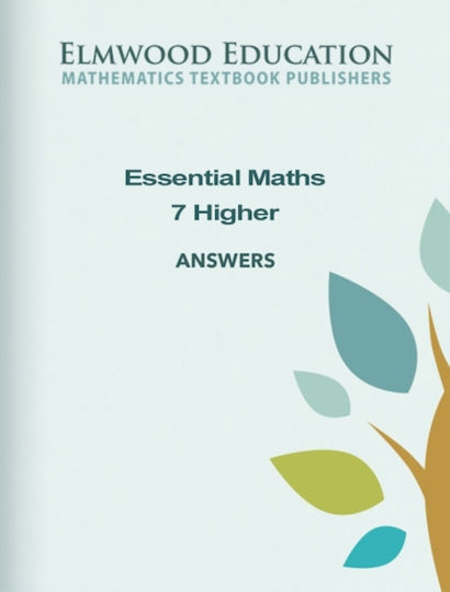 Essential Maths 7 Höhere Antworten - Elmwood Education Limited - Paperback / Softback