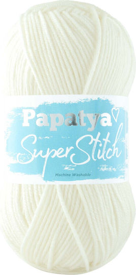 Papatya Strickgarn Acrilyc Super Stitch Ecru 200m 100g
