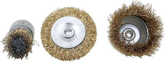 Set 3 Wire Brush Discs Drill Z-tools 9195