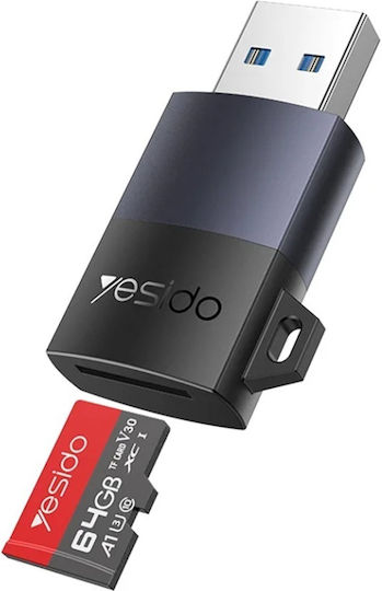 Cititor Carduri Usb 3.0 Micro Sd Tf 5gbps Aluminiu Yesido Gri