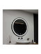 Alista Home Magnifying Round Bathroom Mirror Led Touch 60x60cm Black