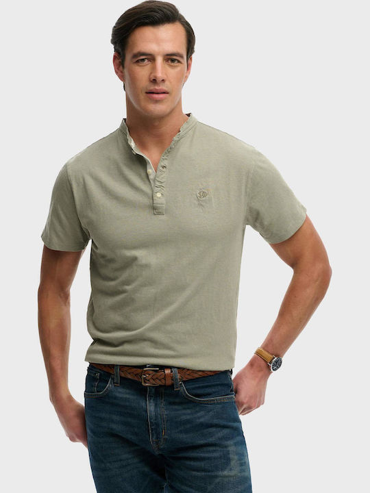 Superdry Grandad Polo T-shirt Light Olive M6010...