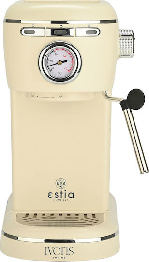 Estia Espresso Coffee Machine 1100W Pressure 20bar Brown 06-27308