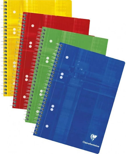Clairefontaine Бележник Спирала A5 80 Листа с Бели Страници с Пенал Зелен