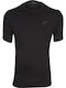 Kurzarm Herrenbluse Schwarz
