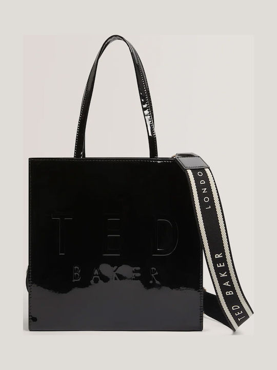 Icon Stoff Damen Handtasche Tote Handtasche Schwarz